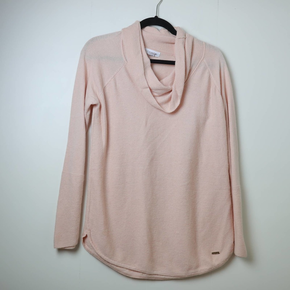 Calvin Klien Blush Pink Cowl Neck Long Sleeve Sweater Size L